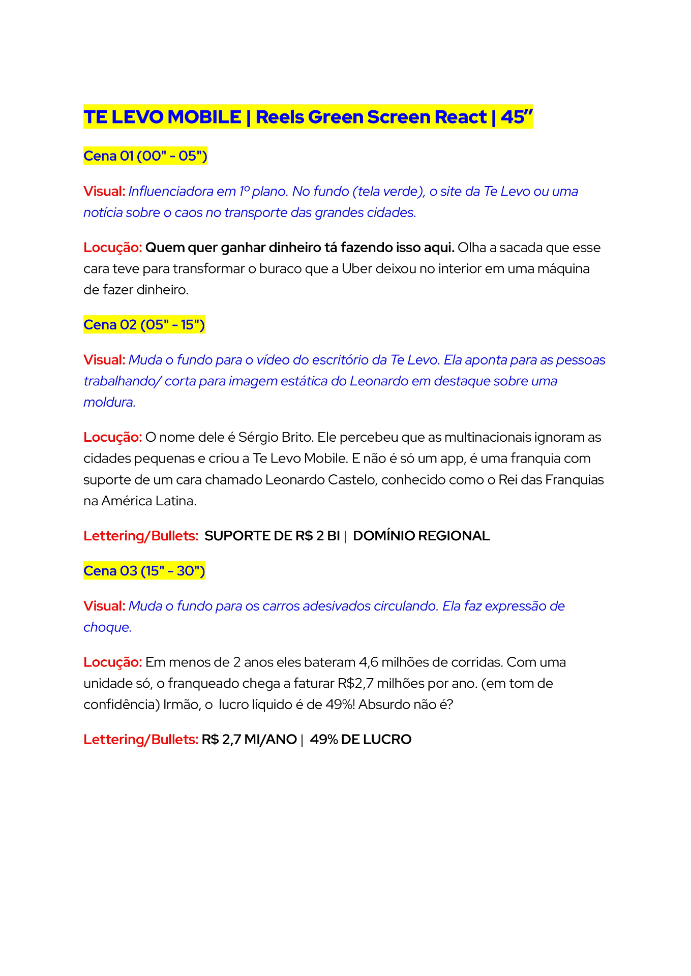 Documento Te Levo Mobile — página 1